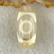 Natural Powerful Tibetan Old Oily Agate 3 Eyes Dzi Bead Heavenly Master (Tian Zhu) 三眼天诛 2.80g 20.1 by 9.9mm - Huangs Jadeite and Jewelry Pte Ltd