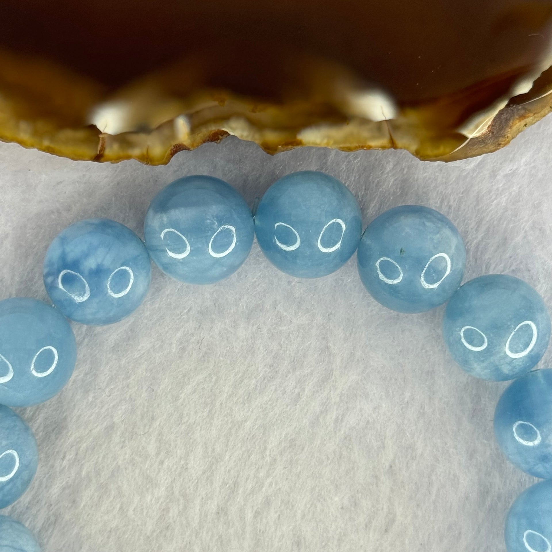 Natural Aquamarine Beads Bracelet 57.78g 17.5cm 13.9mm 16 Beads - Huangs Jadeite and Jewelry Pte Ltd