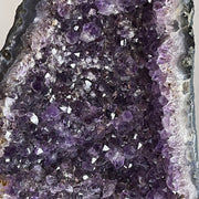 Natural Brazil Amethyst Cave with White Calcite 17,1633kg 220.0x230.0x590.0mm - Huangs Jadeite and Jewelry Pte Ltd