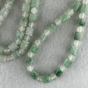 Certified Natural Type A Light Green Jadeite Lulutong Beads with Natural White Agate Beads Necklace 55.36g 74cm 6.6mm 62 Lulutong - Huangs Jadeite and Jewelry Pte Ltd