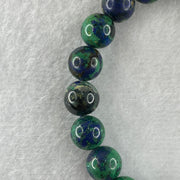 Natural Azurite Beads Bracelet 23.00g 14cm 9.3mm 19 Beads - Huangs Jadeite and Jewelry Pte Ltd