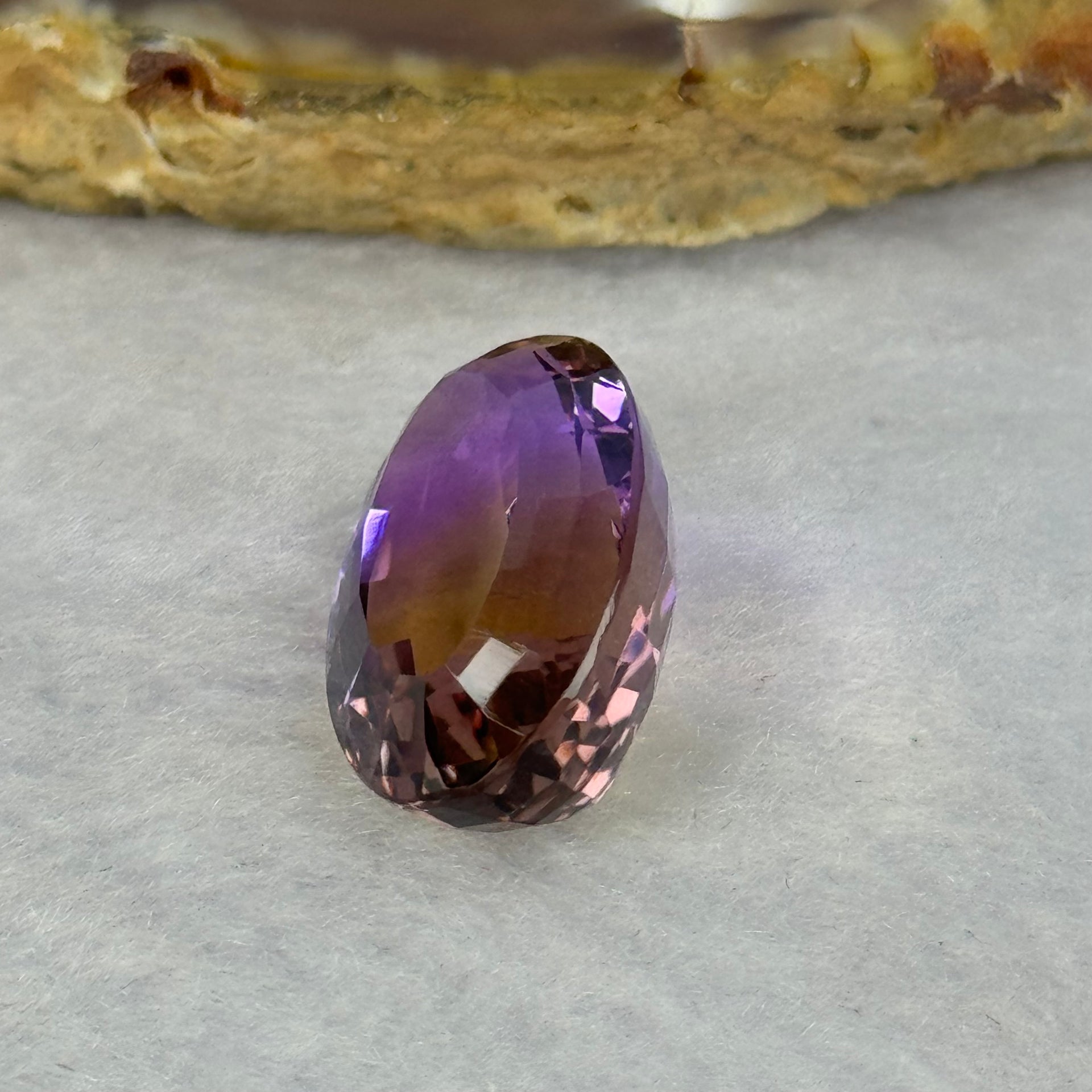 Natural Faceted Ametrine Oval Cut 17.39ct 21.6 by 13.2 by 9.9mm - Huangs Jadeite and Jewelry Pte Ltd