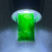Rare Good Grade Type A Old Mine Spicy Green Jadeite Rectangle Wu Shi Pai Stone Setting 1.44g 20.1 by 11.2 by 2.2mm - Huangs Jadeite and Jewelry Pte Ltd