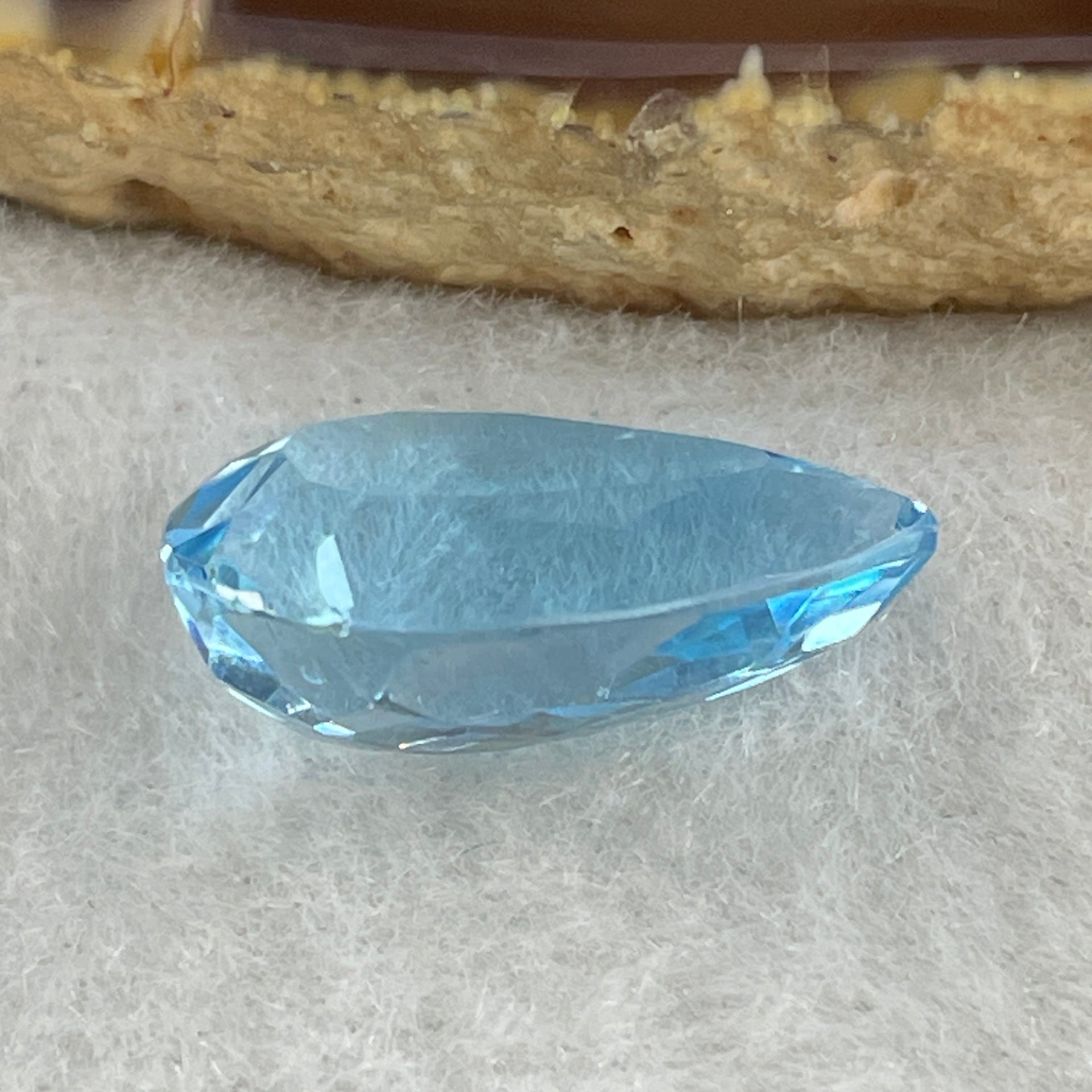 Natural Sky Blue Topaz Teardrop Shape 7.86ct 15.9 by 9.4 by 6.7mm - Huangs Jadeite and Jewelry Pte Ltd