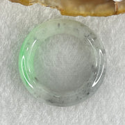 Type A Wuji Grey with Apple Green Patch Jadeite Ring 5.20g 6.8 by 4.7mm US7 HK15.4 - Huangs Jadeite and Jewelry Pte Ltd