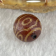 Natural Powerful Tibetan Old Oily Agate 6 Eyes Dzi Bead Heavenly Master (Tian Zhu) 六眼天诛 1.44g 10.0 by 10.4mm - Huangs Jadeite and Jewelry Pte Ltd