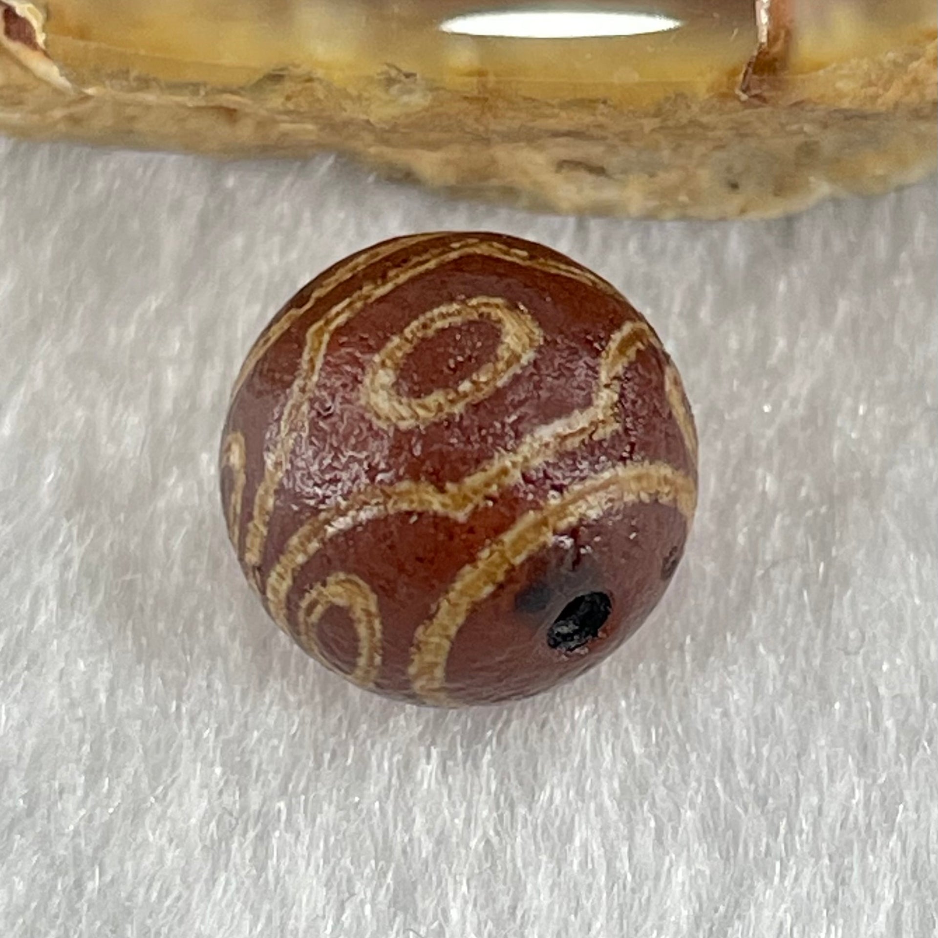 Natural Powerful Tibetan Old Oily Agate 6 Eyes Dzi Bead Heavenly Master (Tian Zhu) 六眼天诛 1.44g 10.0 by 10.4mm - Huangs Jadeite and Jewelry Pte Ltd