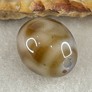 Natural Powerful Tibetan Old Oily Agate 4 Nectar Vessel Dzi Bead Heavenly Master (Tian Zhu) 花蜜容器天珠 2.73g 13.4 by 12.1mm - Huangs Jadeite and Jewelry Pte Ltd