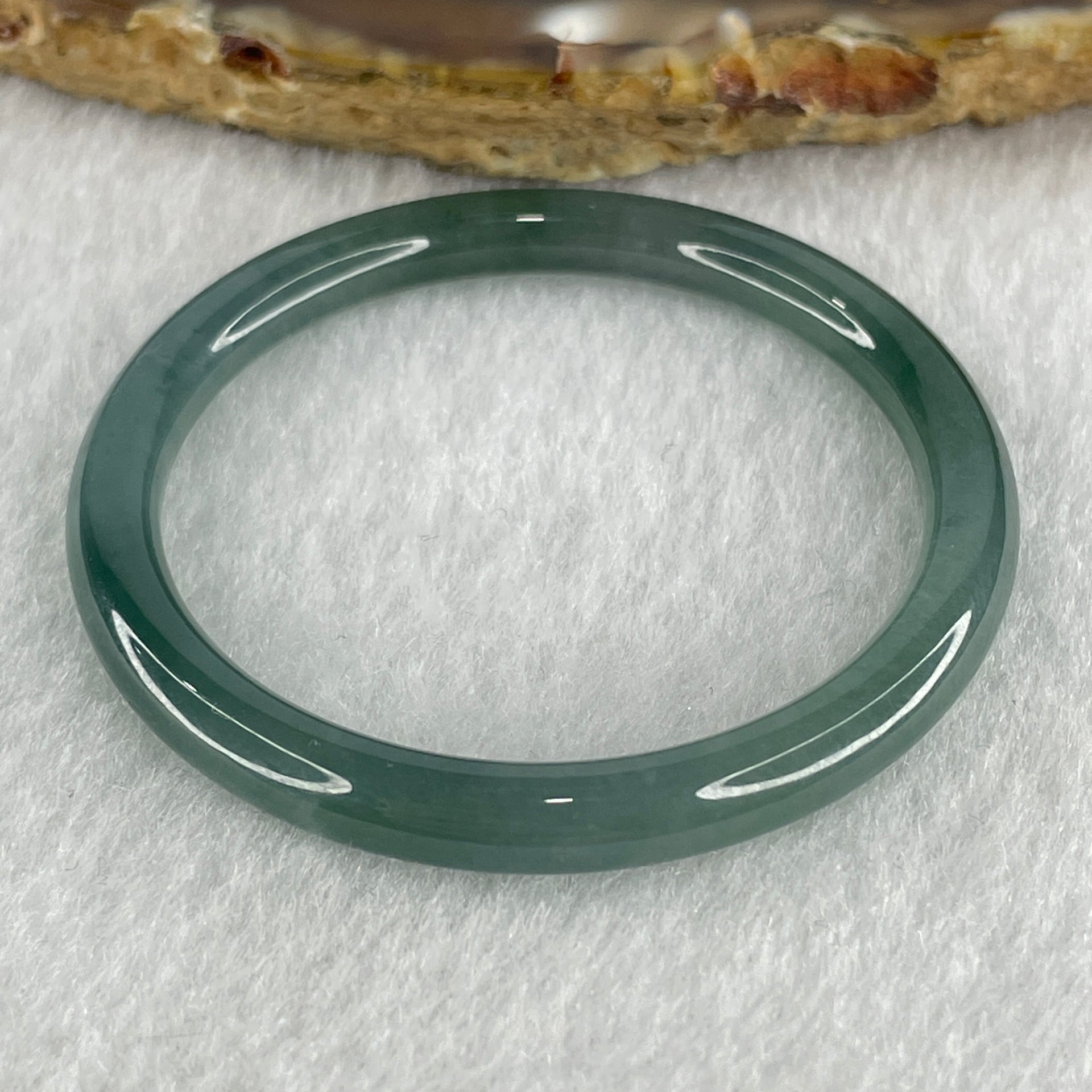 Natural Type A Icy Blueish Green Jadeite Baby Bangle 8.20g Inner Diameter 38.5mm Thickness 4.6 by 5.0mm (Perfect) - Huangs Jadeite and Jewelry Pte Ltd
