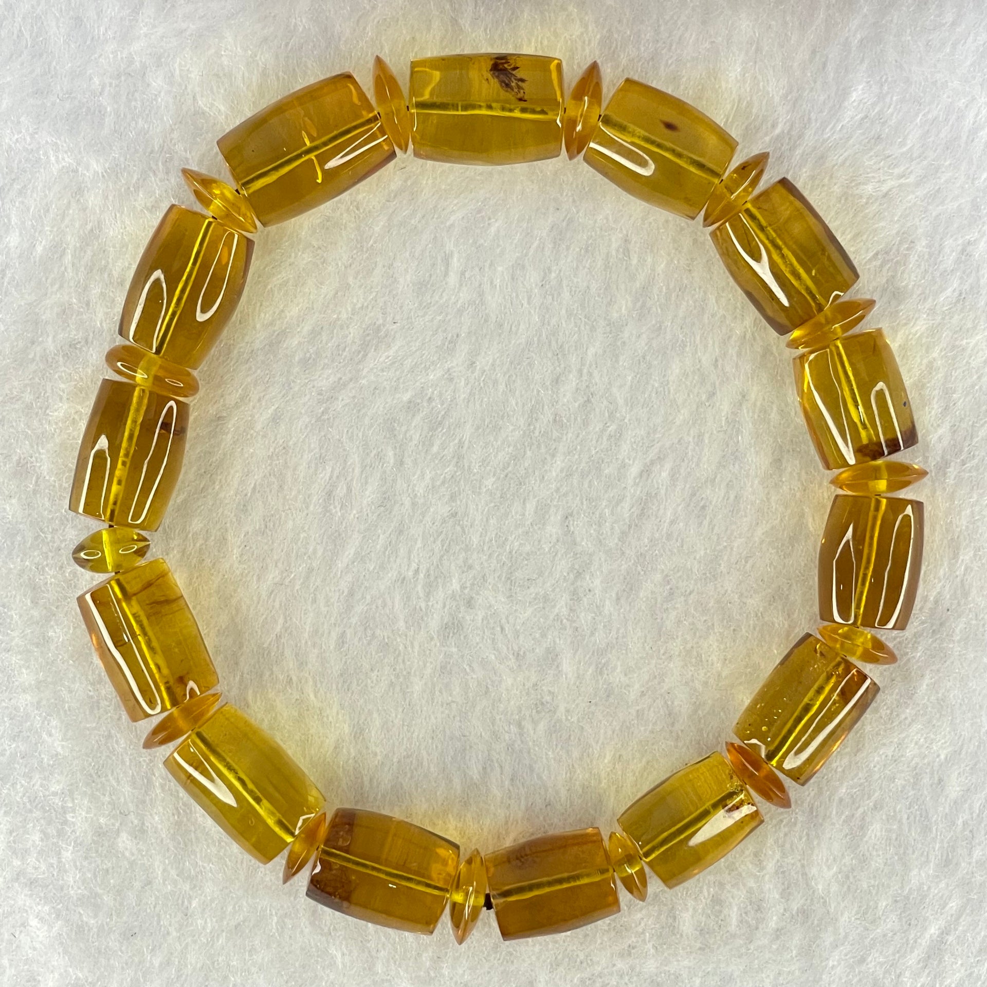Natural Yellow Amber Lulu Tong Bracelet 13.43g 19cm 13.0 by 10.3mm 14 Lulu Tong - Huangs Jadeite and Jewelry Pte Ltd