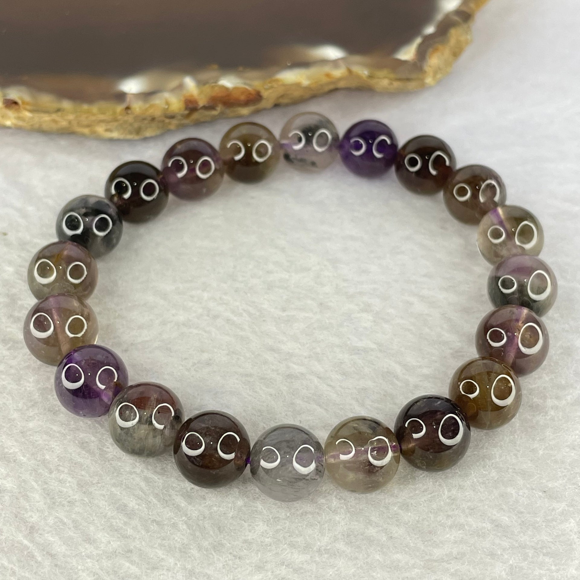 Natural Auralite Crystal Bracelet 极光手链 25.05g 9.9mm 20 Beads - Huangs Jadeite and Jewelry Pte Ltd