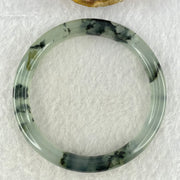 Translucent Grey with Green Piao Hua Sodium Feldspar Jade Bangle Internal Diameter 55.1mm 8.4 by 7.7mm (External Line) - Huangs Jadeite and Jewelry Pte Ltd