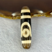 Natural Powerful Tibetan Old Oily Agate 2 Eyes Dzi Bead Heavenly Master (Tian Zhu) 二眼天诛 11.28g 48.3 by 12.3mm - Huangs Jadeite and Jewelry Pte Ltd