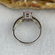 Good Grade Natural Rose Quartz Star Cat Eyes Ring in S925 Sliver 1.96g 6.8 by 4.5mm (Adjustable Size) - Huangs Jadeite and Jewelry Pte Ltd