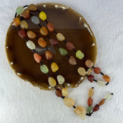 Natural Muti Color Chalcedony Agate Necklace 99.67g 24.4 by 17.1 by 17.0mm - Huangs Jadeite and Jewelry Pte Ltd