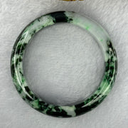 Type A Light Lavender with Old Mine Spicy to Dark Green Piao Hua Jadeite Bangle 72.00g Internal Diameter 56.6mm 14.8 by 9.5mm (Slight Internal Lines) - Huangs Jadeite and Jewelry Pte Ltd