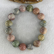 Certified Natural Alashan Agate Pastel Green Beads Bracelet 49.658g 17cm 13.3mm 16Beads - Huangs Jadeite and Jewelry Pte Ltd