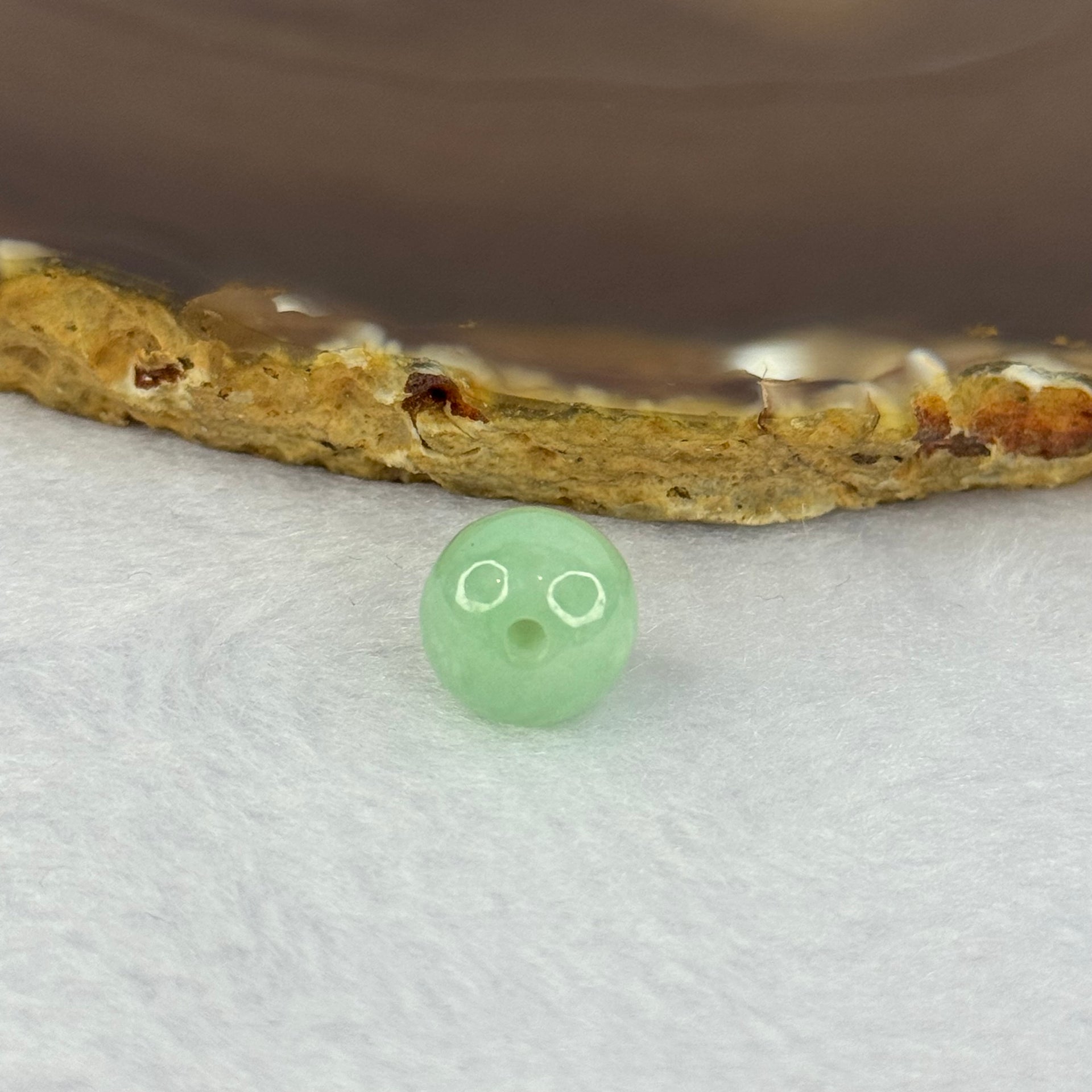 Type A Green Jadeite Bead for Bracelet/Necklace 2.47g 11.4mm - Huangs Jadeite and Jewelry Pte Ltd