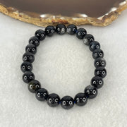 Good Grade Natural Devils Blue Beryl Aquamarine Beads Bracelet 20.54g 16cm 8.9mm 22 Beads - Huangs Jadeite and Jewelry Pte Ltd