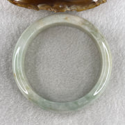 Type A Green with Red Patches Jade Jadeite Bangle 59.78g inner Dia 59.5mm 13.7 by 7.9mm (Slight External Rough) - Huangs Jadeite and Jewelry Pte Ltd