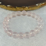 Natural Rose Quartz Beads Bracelet 天然玫瑰石英珠手链 29.34g 17.5cm 10.3mm 20 Beads - Huangs Jadeite and Jewelry Pte Ltd