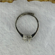 Cubic Zirconia in S925 Sliver Ring (Adjustable Size) 2.22g 6.8 by 5.2 by 3.8mm - Huangs Jadeite and Jewelry Pte Ltd