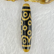 Natural Powerful Tibetan Old Oily Dark and Light Brown Agate 15 Eyes Dzi Bead Heavenly Master (Tian Zhu) 十五眼天诛 14.93g 58.5 by 13.0mm - Huangs Jadeite and Jewelry Pte Ltd