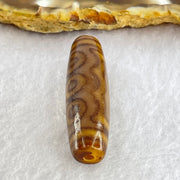 Natural Powerful Tibetan Old Oily Agate 5 Eyes Dzi Bead Heavenly Master (Tian Zhu) 五眼天诛 7.70g 39.2 by 11.6mm - Huangs Jadeite and Jewelry Pte Ltd