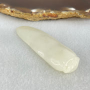 Natural White Nephrite Peapod Pendant 18.22g 60.8 by 19.1 by 11.9mm - Huangs Jadeite and Jewelry Pte Ltd
