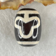 Natural Powerful Tibetan Old Oily Agate Double Bodhi Tree Dzi Bead Heavenly Master (Tian Zhu) 菩提树天珠 4.50g 17.9 by 12.8mm - Huangs Jadeite and Jewelry Pte Ltd