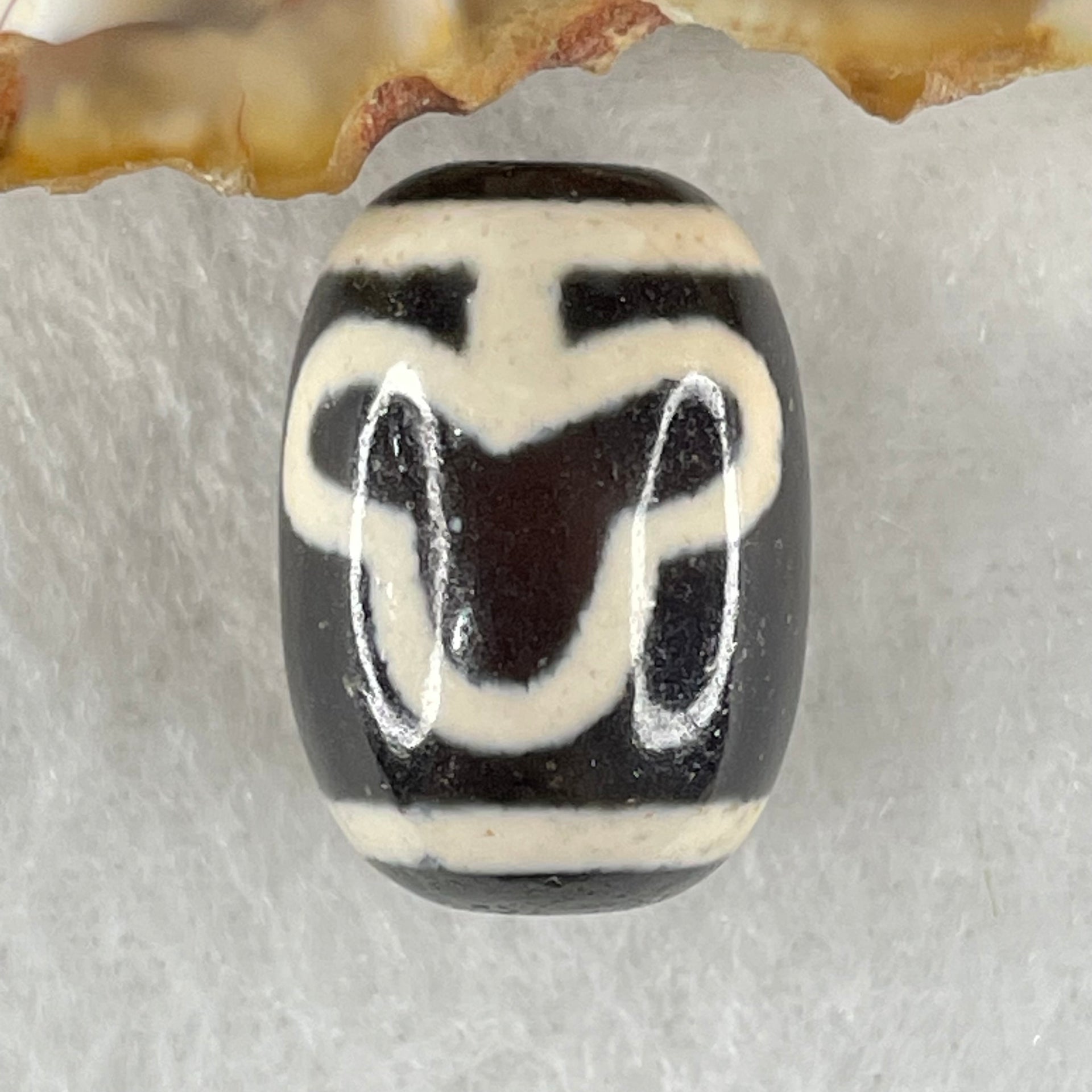 Natural Powerful Tibetan Old Oily Agate Double Bodhi Tree Dzi Bead Heavenly Master (Tian Zhu) 菩提树天珠 4.50g 17.9 by 12.8mm - Huangs Jadeite and Jewelry Pte Ltd