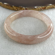 Natural Rose Quartz Bangle 54.77g Inner Diameter 58.4mm 13.0 by 10.0mm (Slight Internal Line) - Huangs Jadeite and Jewelry Pte Ltd