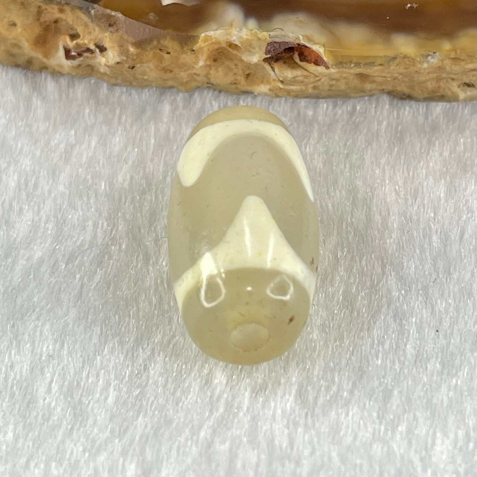 Natural Powerful Tibetan Old Oily Agate Tiger Tooth Daluo Dzi Bead Heavenly Master (Tian Zhu) 虎呀天诛 3.31g 19.8 by 10.5mm - Huangs Jadeite and Jewelry Pte Ltd