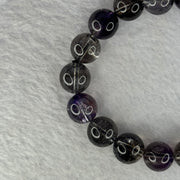 Very Good Grade Natural Transparent Dark Black Super 7 Beads Bracelet 非常好的等级天然透明深黑色超级七珠手链 39.27g 18cm 11.8mm 18 Beads - Huangs Jadeite and Jewelry Pte Ltd