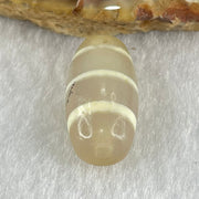 Natural Powerful Tibetan Old Oily Agate 3-Lines Dzi Bead Heavenly Master (Tian Zhu) 三行天诛 3.34g 20.1 by 10.6mm - Huangs Jadeite and Jewelry Pte Ltd