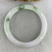 Natural Type A Light Lavender with Apple Green Piao Hua Jadeite Bangle 59.53g Inner Diameter 55.1mm 12.8 by 8.5mm (Close to Perfect) - Huangs Jadeite and Jewelry Pte Ltd
