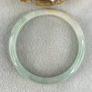 Type A Light Green with Brown Patches Jadeite Bangle 34.69g Inner Diameter 59.7mm 9.3 by 6.9mm (Very Slight Internal Lines) - Huangs Jadeite and Jewelry Pte Ltd