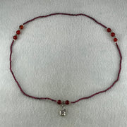 Natural Red Garnet Beads Necklace 11.43g 48cm 6.5mm 8Beads - 2.6mm 92Beads - Huangs Jadeite and Jewelry Pte Ltd