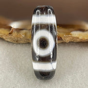 Natural Powerful Tibetan Old Oily Agate 2 Eyes Dzi Bead Heavenly Master (Tian Zhu) 二眼天诛 4.76g 29.0 by 10.4mm - Huangs Jadeite and Jewelry Pte Ltd