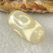 Natural Powerful Tibetan Old Oily Agate 3 Eyes Dzi Bead Heavenly Master (Tian Zhu) 三眼天诛 3.06g 19.6 by 10.2mm - Huangs Jadeite and Jewelry Pte Ltd