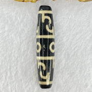 Natural Powerful Tibetan Old Oily Agate 3 Eyed Dharma Vajra Dzi Bead Heavenly Master (Tian Zhu) 三眼金刚杵天珠 15.44g 59.2 by 13.1mm - Huangs Jadeite and Jewelry Pte Ltd