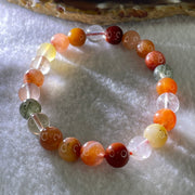 Natural Multi treasures Quartz Beads Bracelet 17.08g 15.5cm 8.3mm 23Beads - Huangs Jadeite and Jewelry Pte Ltd