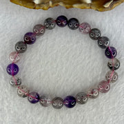 Natural Super 7 Beads Bracelet 17.50g 15.5cm 8.5mm 23 Beads - Huangs Jadeite and Jewelry Pte Ltd