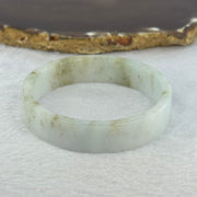 Type A Light Lavender Green and Brown Patches Jadeite Bangle 29.91g Internal Diameter 52.4mm 12.6 by 4.2mm (Very Slight Internal Line) - Huangs Jadeite and Jewelry Pte Ltd