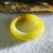 Type A Yellowish Brown Jadeite Ring 5.30g 6.9 by 4.4mm US9.3 HK20.8 (Close to Perfect) - Huangs Jadeite and Jewelry Pte Ltd