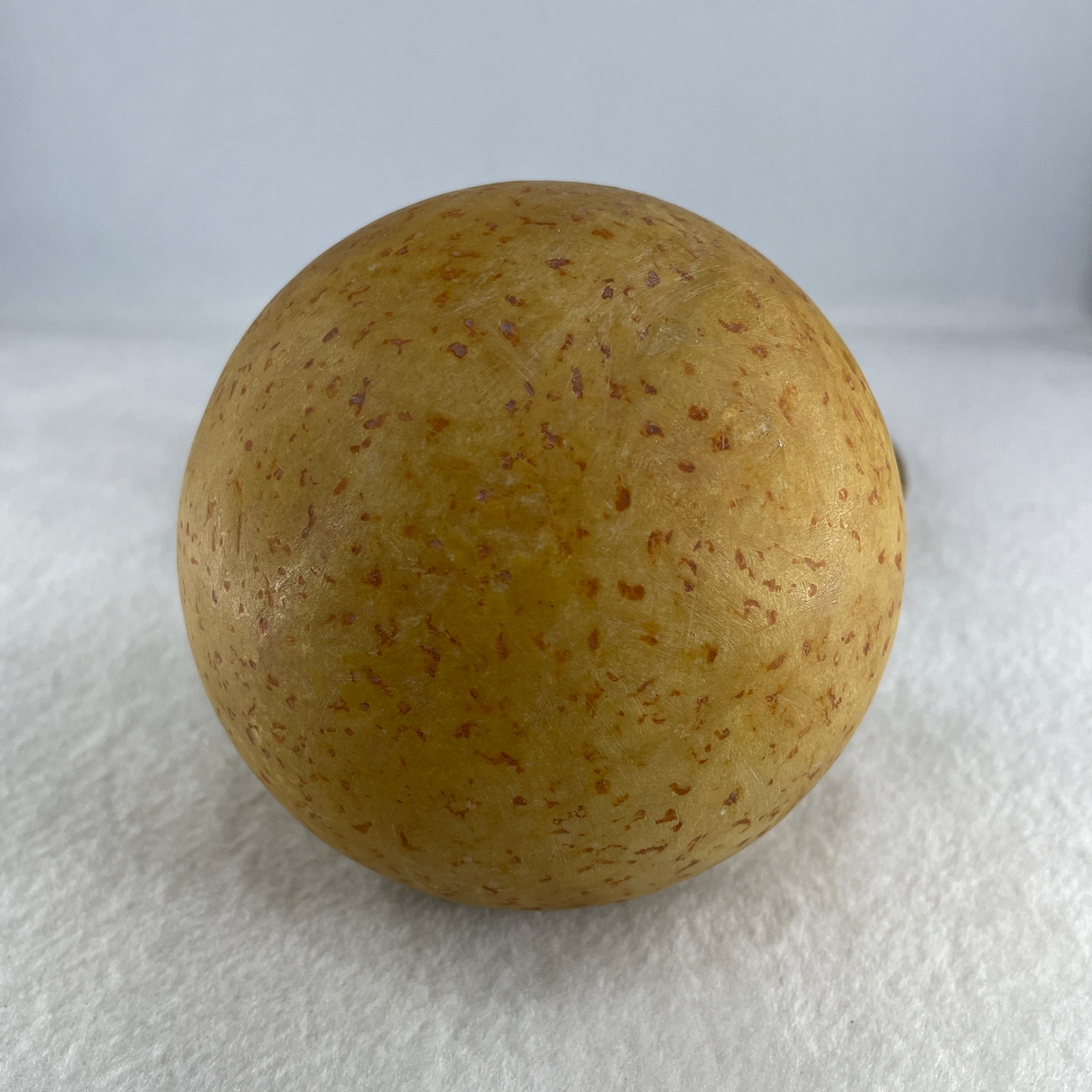Natural Yellow Jasper Ball Display with Wooden Stand 146.48g 99.5 by 112.0mm - Huangs Jadeite and Jewelry Pte Ltd