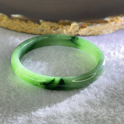 Type A Green Jadeite Baby Bangle Internal Diameter 44.5mm 14.69g 7.3 by 4.9mm (Internal Lines) - Huangs Jadeite and Jewelry Pte Ltd