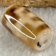 Natural Powerful Tibetan Old Oily Agate Patina Guiren Tairen Human Dzi Bead Totem Amulet Heavenly Master (Tian Zhu) 贵人天诛 4.84g 20.6 by 11.7mm - Huangs Jadeite and Jewelry Pte Ltd