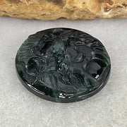 Rare Good Grade Type A Fully Translucent Black Jadeite Dragon Head Stone For Setting 
2.90g 18.2 by 16.8 by 6.3mm - Huangs Jadeite and Jewelry Pte Ltd