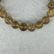 Natural Golden Rutilated Quartz Beads 天然金发水晶手链 24.25g 16cm 9.6mm 20 Beads - Huangs Jadeite and Jewelry Pte Ltd